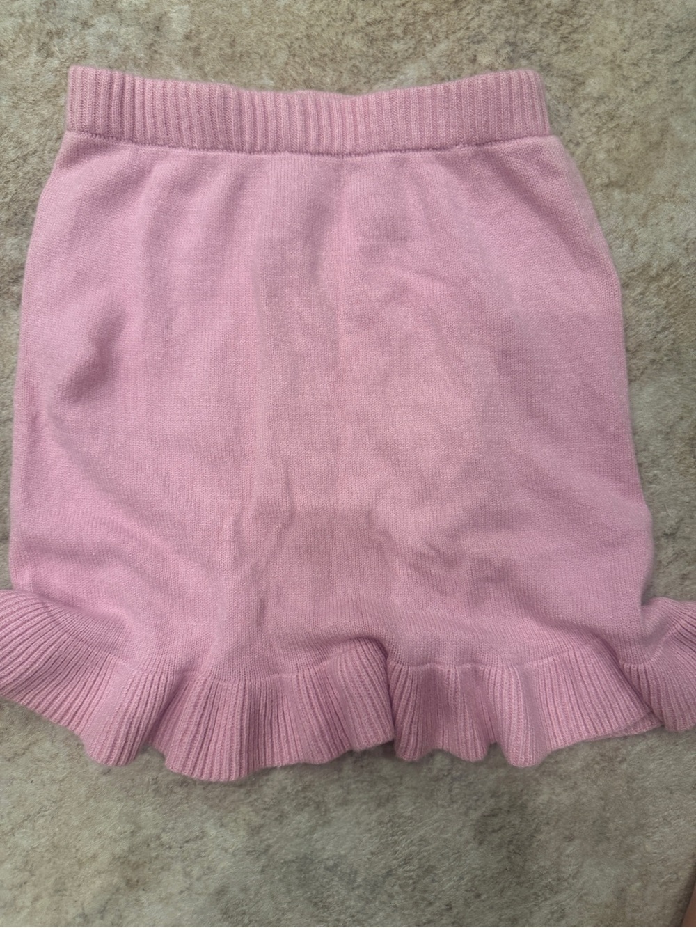 BCBGirls Pink Knit Ruffle Hem Kids Skirt